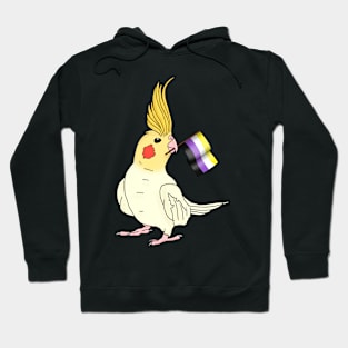 Non-Binary Pride Cockatiel Hoodie